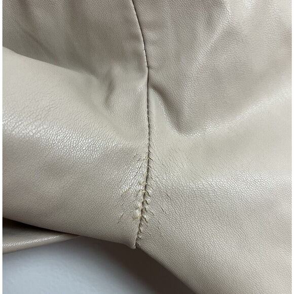 Zara Sand Beige Faux Leather Leggings Size Small Women’s - Picture 5 of 5